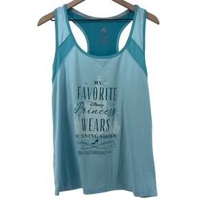 Disney 2022 Princess Half Marathon Racerback Tank Top Blue‎ Women L Activewear